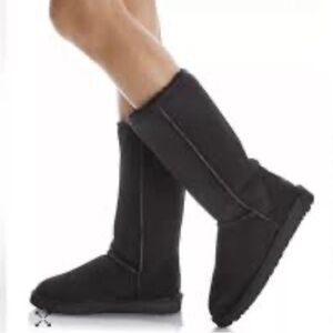 UGG Classic Tall II Shearling Boots Blk Suede& Sheepskin H2O Wicking Aussie Girl